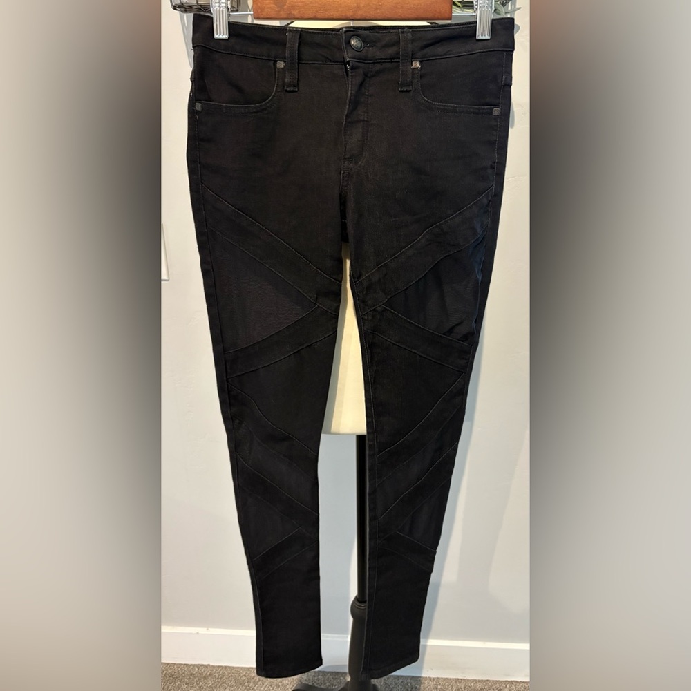Frankie B. Mesh Bondage Denim Jeans!